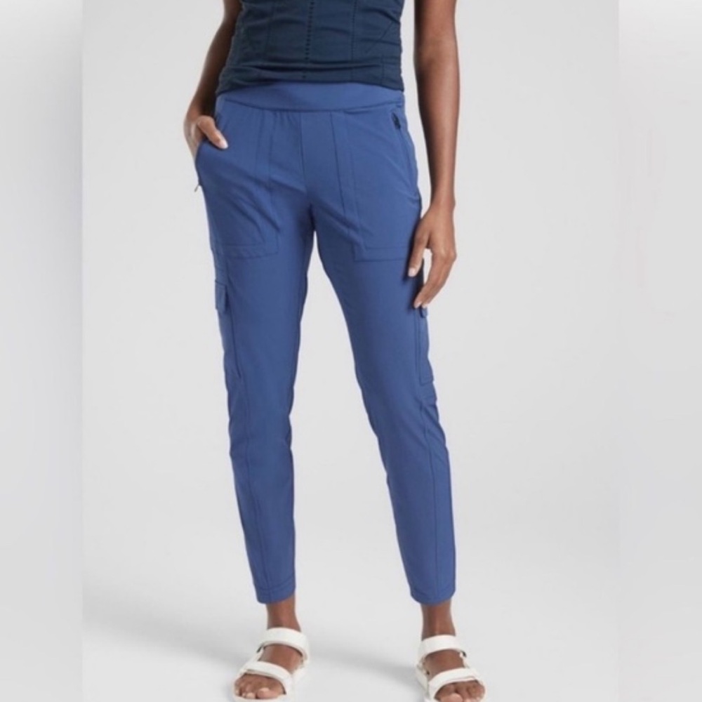Athleta Indigo Ankle Cargo Pants